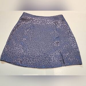 Purple Leopard Mini-skirt